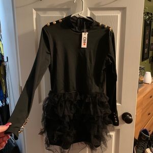 Little black dress with tulle bottom size L